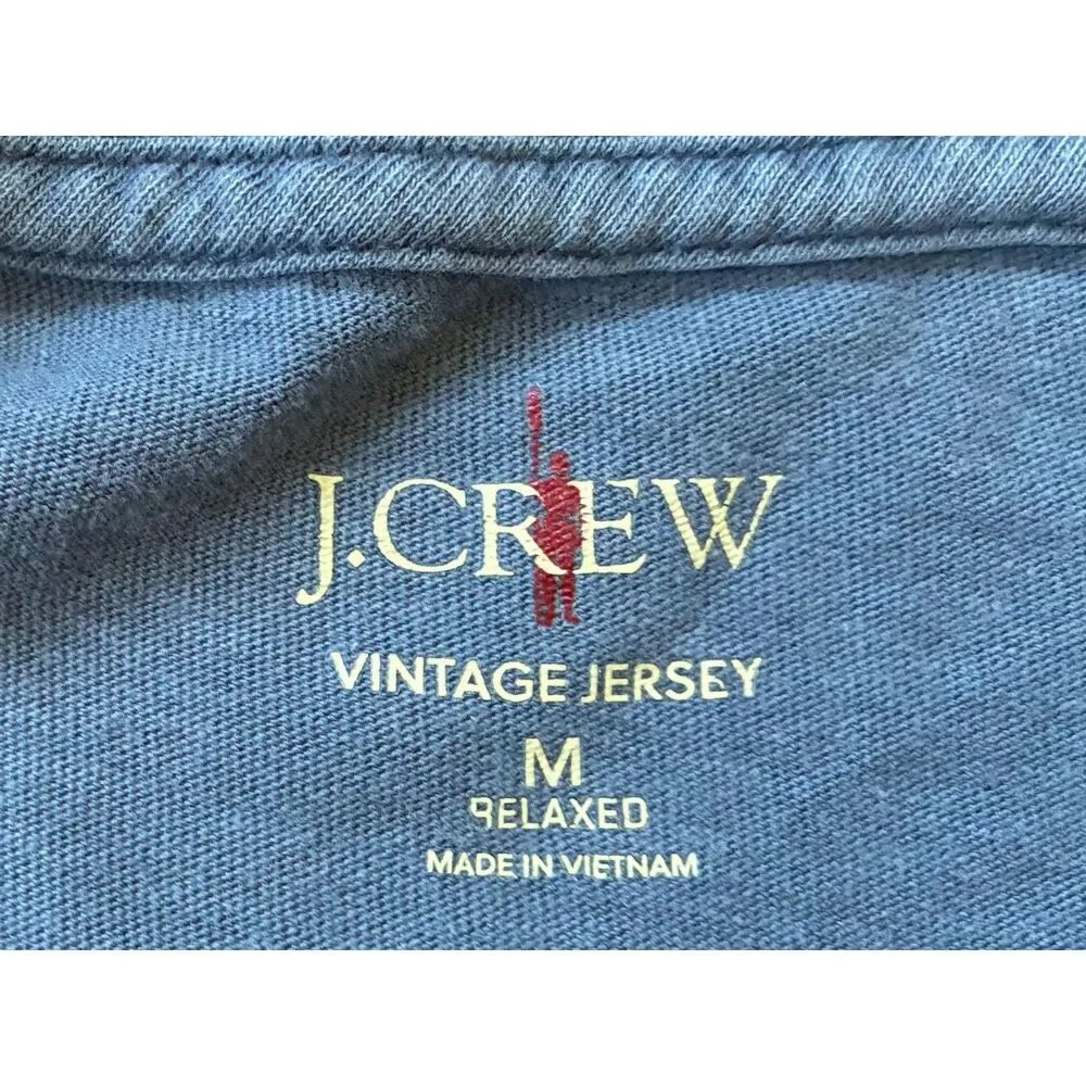 Vintage J. CREW Blue Gray T Shirt Tee Top  Mens Size Medium